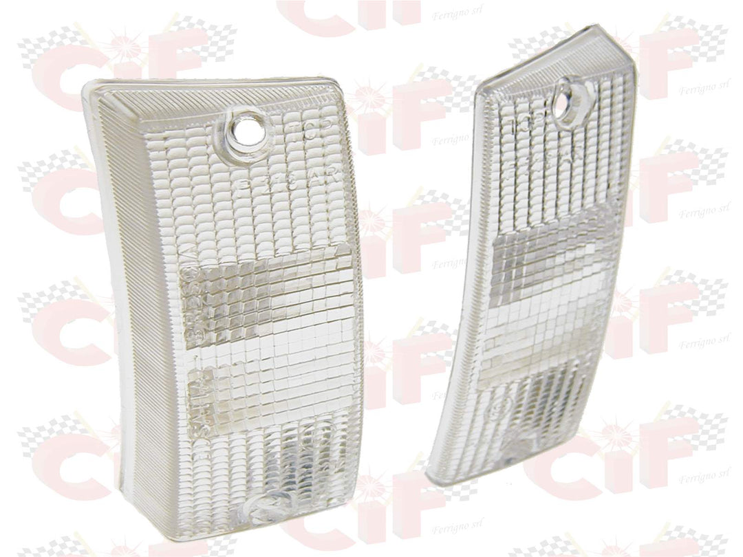 Coppia plastiche bianche frecce anteriori Vespa PX LML 125 150 200
