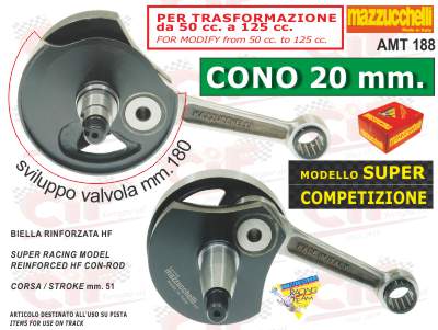 Albero motore mazzucchelli corsa 51 cono 20 super competizione Vespa PK XL 125 ET3 SPECIAL APE