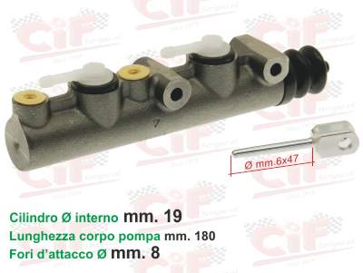 Pompa freno Piaggio Ape TM 703 - Car Diesel doppia mandata