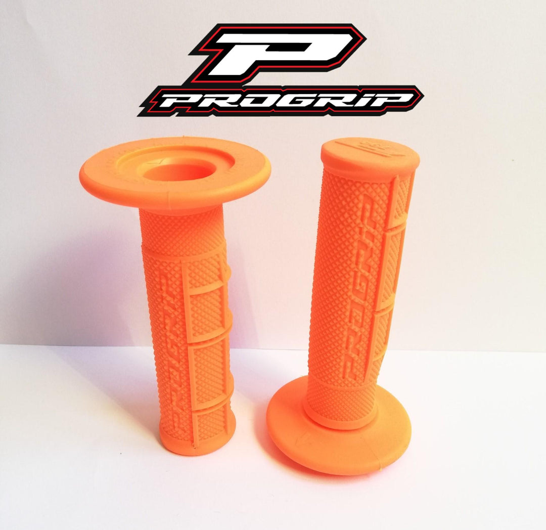 Coppia manopole Progrip arancione fluo Moto Cross Enduro 22/25mm