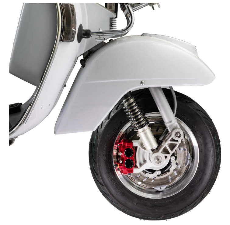 Kit freno a disco anteriore SIP PERFORMANCE RADIAL Classic NT con perno Ø 20mm pinza rossa Vespa PK 50 125 XL PX 125 150 MY T5