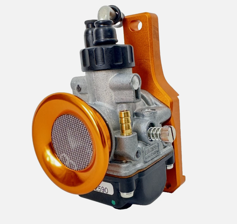 Kit carburatore Dellorto PHBG 21 AD + filtro + collettore MC PROPARTS oro Piaggio Ciao Si Bravo con carter Malossi MP ONE