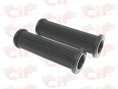 Coppia manopole nere a righe Vespa PK 50 125 ETS