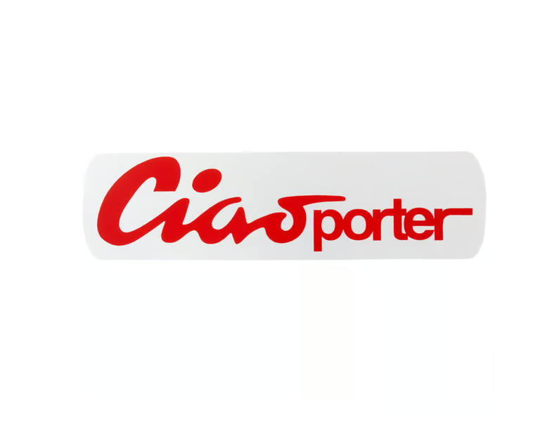 Targhetta scritta adesiva Piaggio Ciao Poter Tre