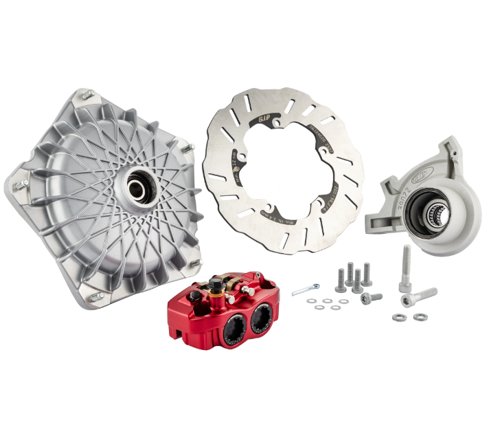 Kit freno a disco anteriore SIP PERFORMANCE RADIAL Classic NT con perno Ø 20mm pinza rossa Vespa PK 50 125 XL PX 125 150 MY T5