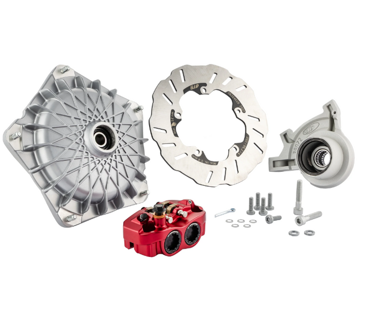 Kit freno a disco anteriore SIP PERFORMANCE RADIAL Classic NT con perno Ø 20mm pinza rossa Vespa PK 50 125 XL PX 125 150 MY T5