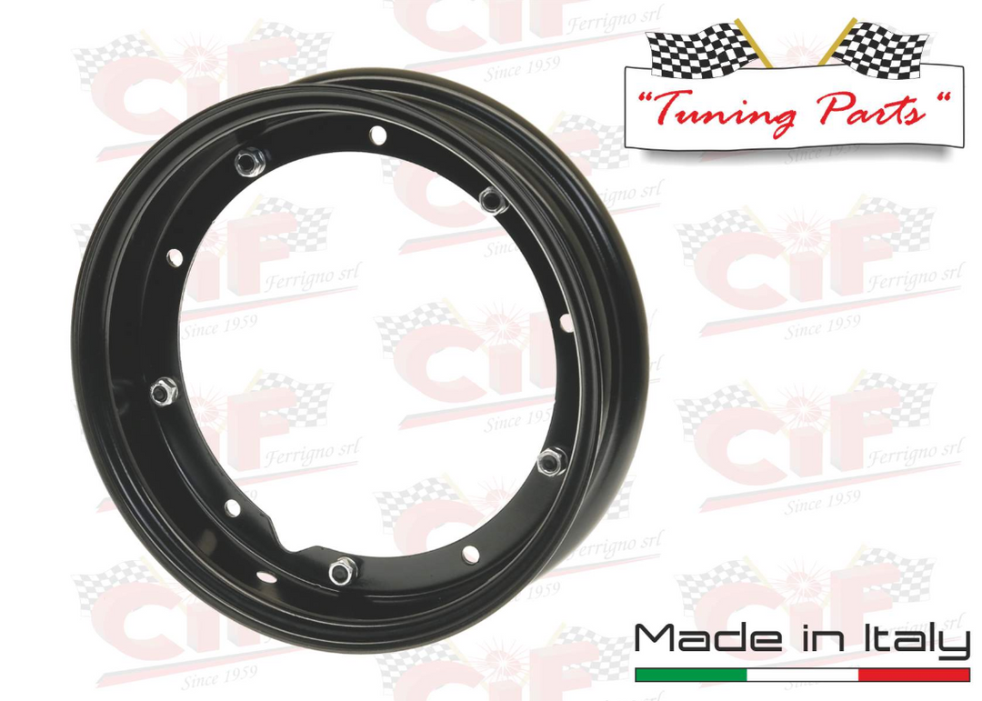 Cerchio ruota 2.10x10 nero semilucido Vespa 50 125 150 200 Special PK ET3 PX RALLY