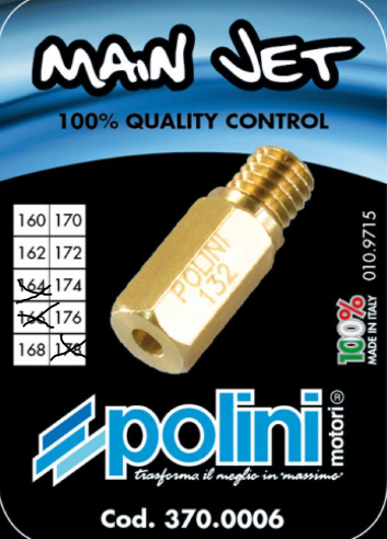 Kit 7 getti Polini per carburatori PWK KEIHIN 160 - 162 - 168 - 170 - 172 - 174 - 176