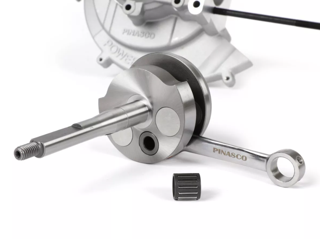 Kit carter motore elettronico 3 prigionieri + albero Pinasco 46x43 Piaggio Ciao SI Bravo spinotto 12