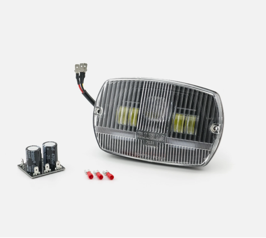 Faro fanale anteriore led con plastica originale Siem per Vespa 50 Special 12 VOLT
