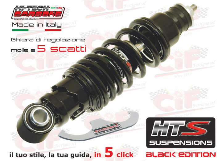 Ammortizzatore anteriore Carbone Hitech sport edition Vespa 50 90 125 Special L N R PK ET3