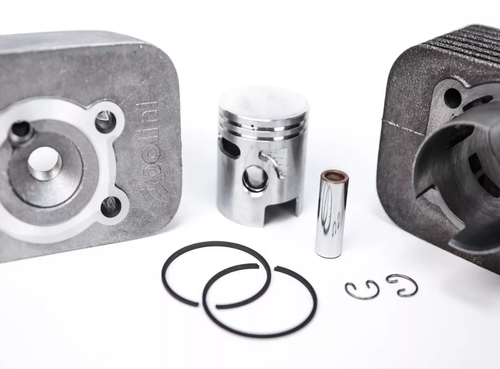 Kit cilindro Polini diametro 43 65cc in ghisa per Piaggio Ciao spinotto 12