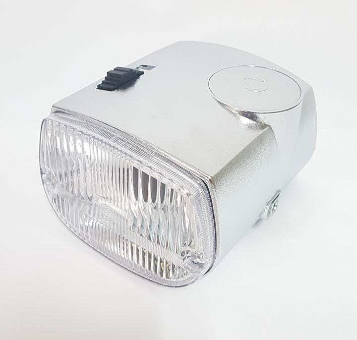 Faro fanale anteriore cromato con calotta cromata per Piaggio Ciao P PX PXV PV