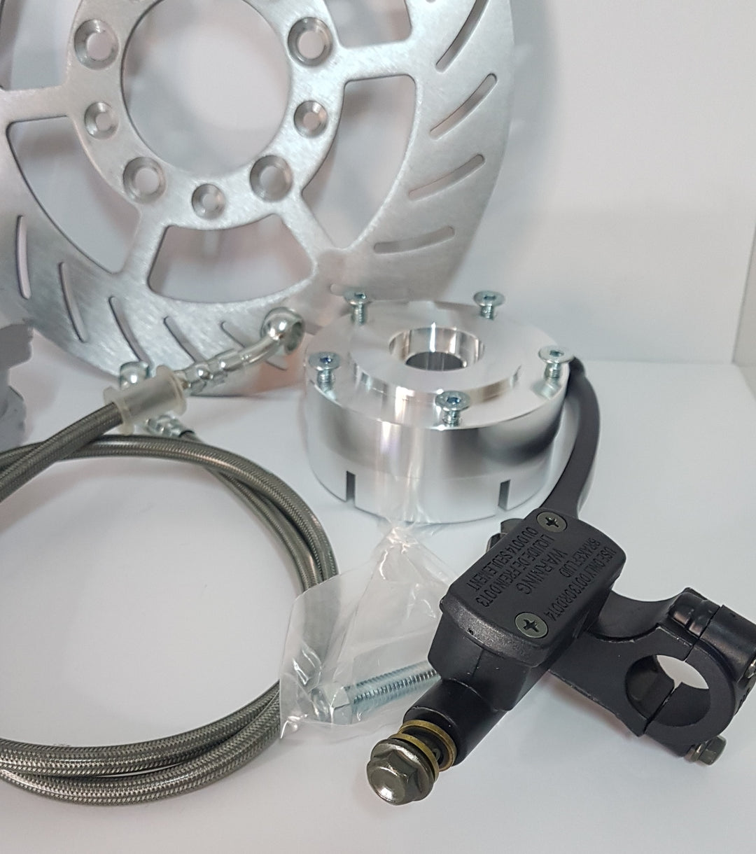 Kit freno a disco ruota anteriore per Piaggio Ciao con cerchi in lega 10 razze parallele