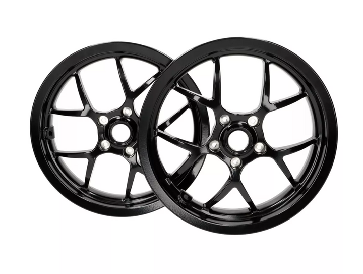 Kit cerchi anteriore + posteriore BGM 13 pollici neri lucidi Vespa GTS 125 250 300 310cc