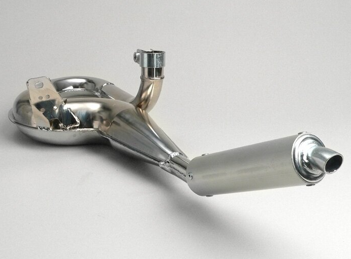 Marmitta espansione Simonini cromata per Vespa LML PX PE ARCOBALENO MILLENIUM 125 150