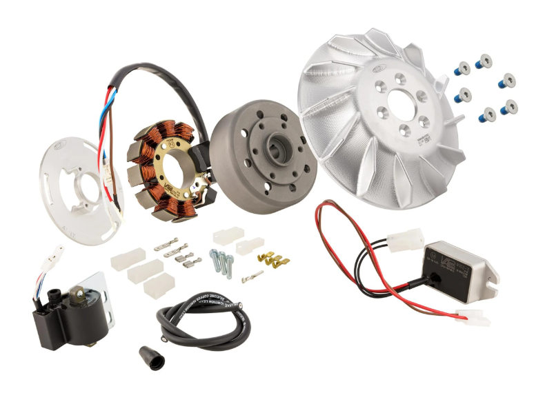 Kit accensione elettronica Sip 12Volt 110Watt corrente continua anticipo fisso Vespa PE PX ARCOBALENO 125 150 200
