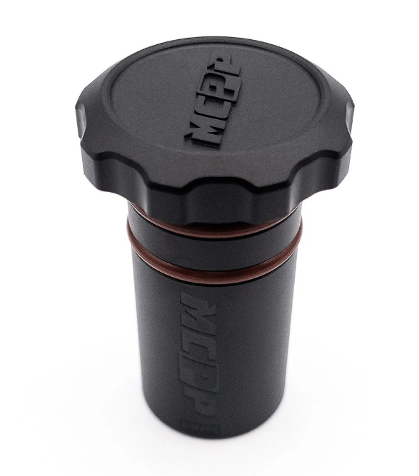Tappo serbatoio con mini contenitore olio MC PROPARTS MOTORSPORT V2 Piaggio Ciao Bravo