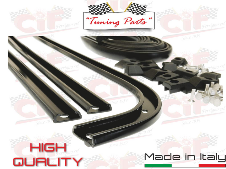 Kit strisce pedana con listelli neri Vespa PE PX ARCOBALENO MILLENIUM LML 125 150 200