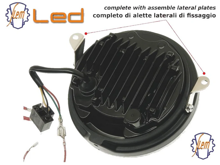 Faro fanale anteriore Siem a Led Vespa PE PX 125 150 200 1977-1983