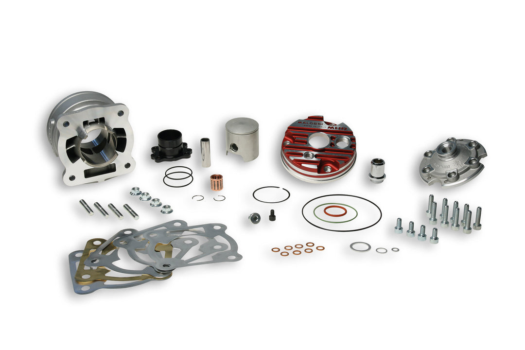 Cilindro gruppo termico Malossi mhr team 7T flanged mount testa rossa in alluminio d.47,6 h20 70cc Piaggio Gilera