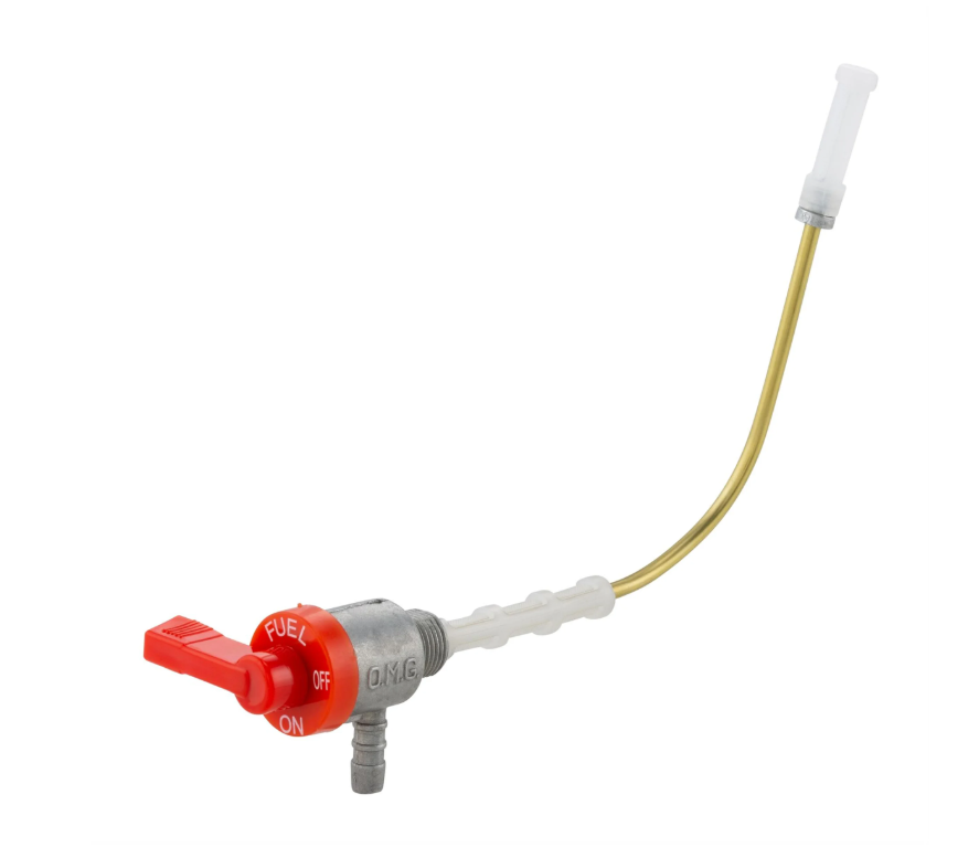Rubinetto serbatoio benzina OMG rosso per Piaggio Ciao 50