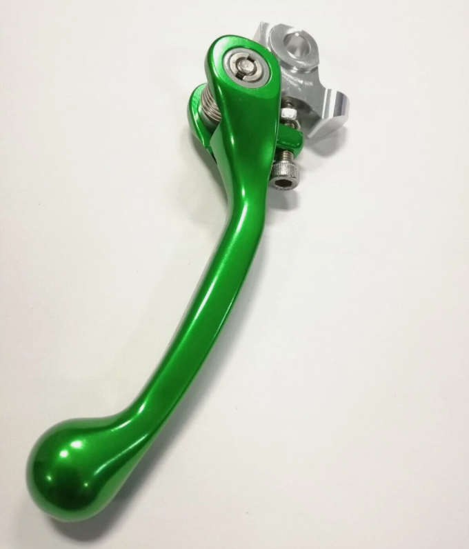 Leva snodata freno anteriore destra verde Kawasaki 250 450 KX F 2013-2016