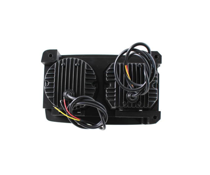 Faro fanale anteriore iron led Evok lato sinistro Piaggio Ape 50 modello due fari