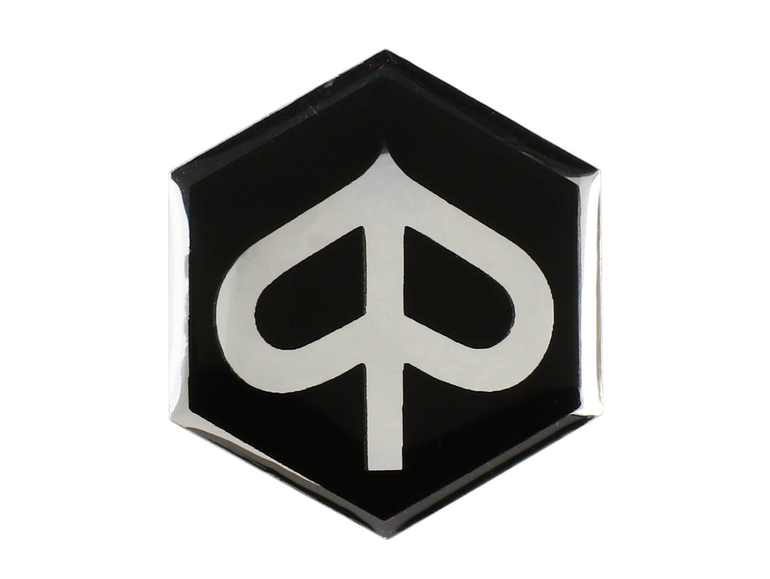 Adesivo nero logo Piaggio 31mm universale Vespa - Scooter