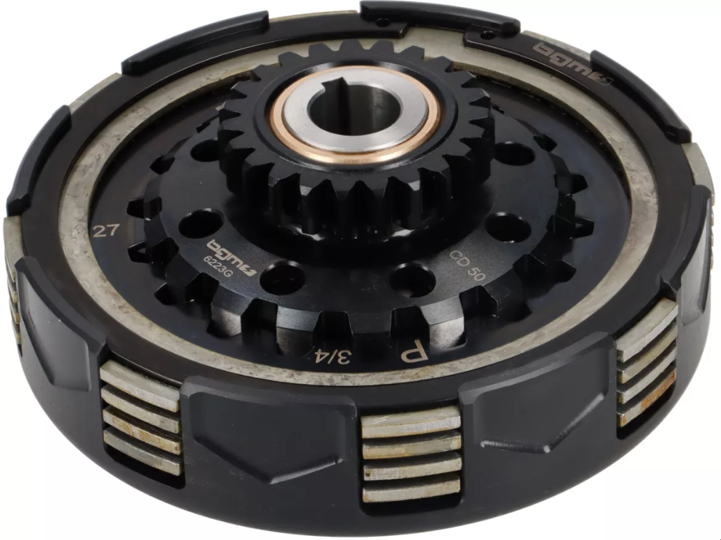 Kit frizione pignone 23 denti BGM PRO SUPERSTRONG 2.0 CR80 Ultralube Vespa Largeframe