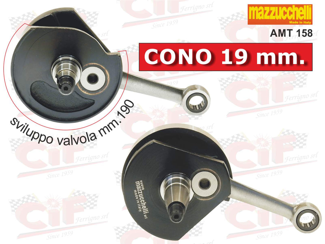 Albero motore mazzucchelli anticipato corsa 43 cono 19 Vespa 50 Special L N R PK S APE
