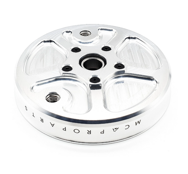 Piastra completa di cuscinetto supporto ruota posteriore MC PROPARTS Piaggio Boxer 50 argento