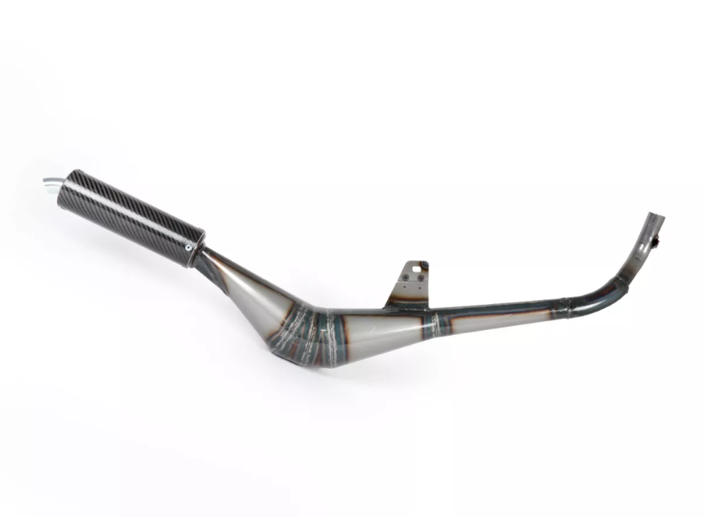 Marmitta scarico espansione Simonini con silenziatore in carbonio Piaggio Ciao Bravo 50 scarico da 22mm