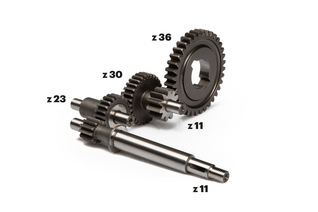 Kit gear box Malossi con ingranaggi lunghi 9:1 + olio 80W90 Piaggio Ciao SI Bravo 50