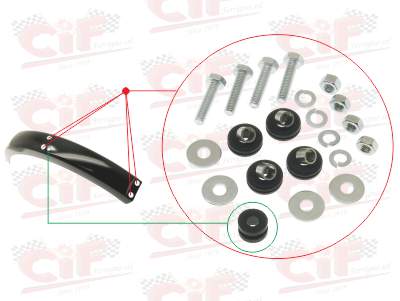 Kit viteria completa gommini completi per parafango posteriore Piaggio Ciao tutti i modelli