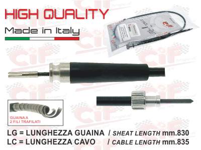 Cav filo completo di guaina trasmissione contachilometri Peugeot Ludix One 10/14 Classic 50