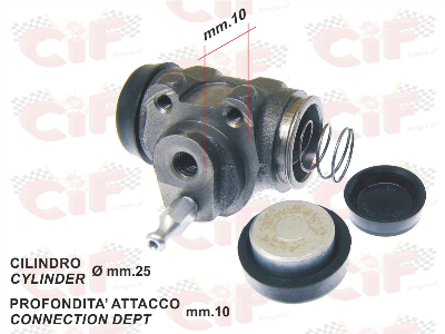 Cilindretto freno ruota posteriore destro o sinistro per Piaggio Ape MP P 601 CAR P2