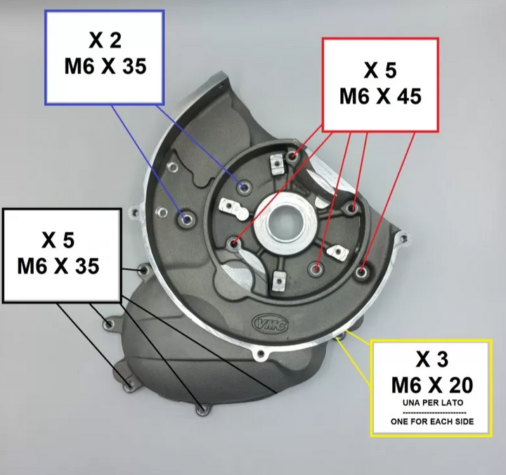 Carter motore VMC X1 modello valvola rotante Vespa Special L N R ET3 PRIMAVERA PK