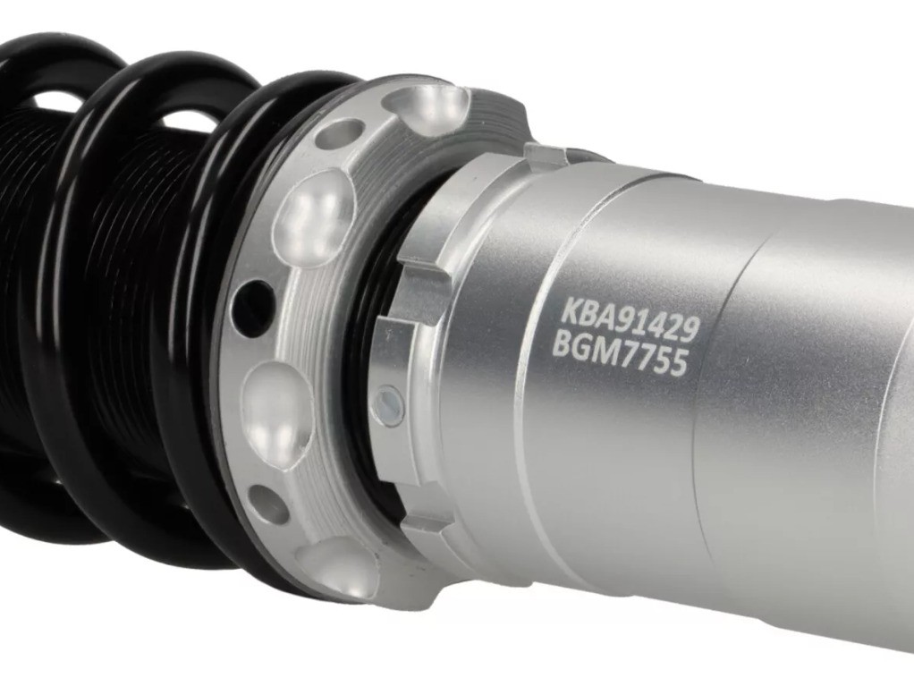 Ammortizzatore posteriore nero/argento BGM PRO SC/R1 SPORT 385mm Vespa VM1 VM2 VN1 VN2 VB1 VL1 VL2 VL3 GS150