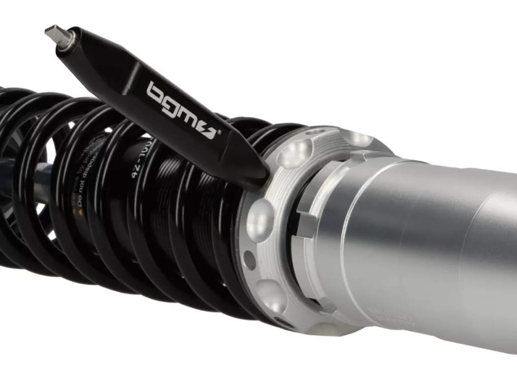 Ammortizzatore posteriore nero/argento BGM PRO SC/R1 SPORT 385mm Vespa VM1 VM2 VN1 VN2 VB1 VL1 VL2 VL3 GS150