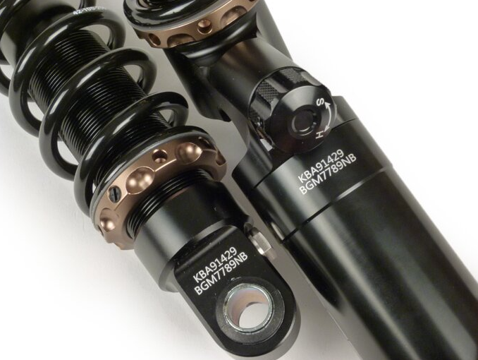 Kit ammortizzatori posteriori neri BGM PRO SC R12 regolabili Vespa GTS 125 250 300 2003-2024