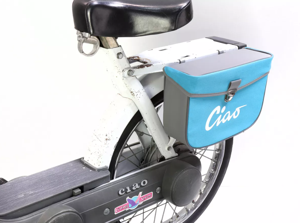 Borsa laterale turchese e grigia per Ciclomotori Piaggio Ciao 50 tutti i modelli fino al 1995