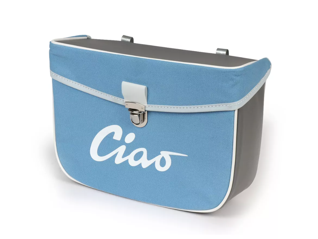 Borsa laterale azzurra e grigia per Ciclomotori Piaggio Ciao 50 tutti i modelli fino al 1995