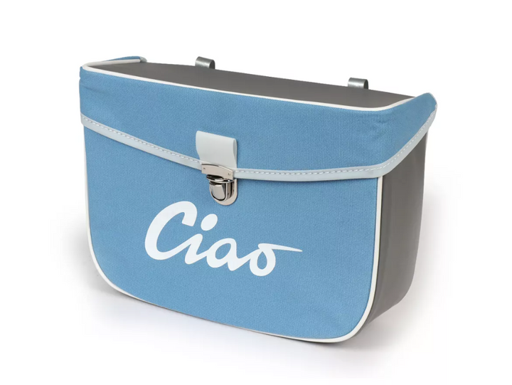 Borsa laterale azzurra e grigia per Ciclomotori Piaggio Ciao 50 tutti i modelli fino al 1995