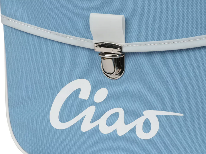 Borsa laterale azzurra e grigia per Ciclomotori Piaggio Ciao 50 tutti i modelli fino al 1995