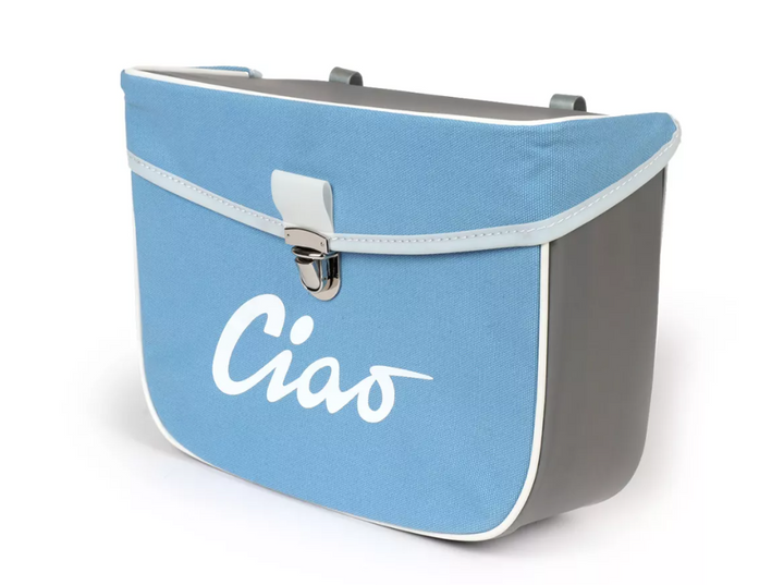 Borsa laterale azzurra e grigia per Ciclomotori Piaggio Ciao 50 tutti i modelli fino al 1995
