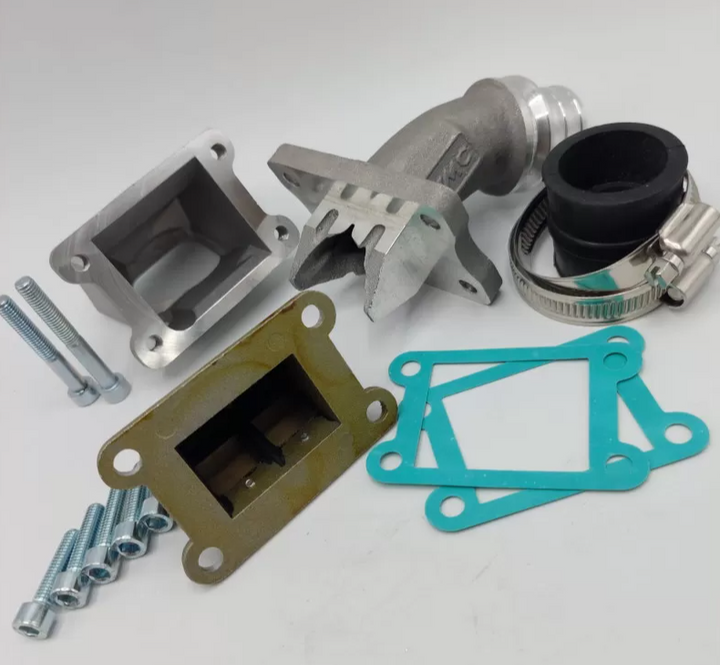 Collettore aspirazione lamellare 3 fori per telai PK Vespa attacco da 22 / 24mm