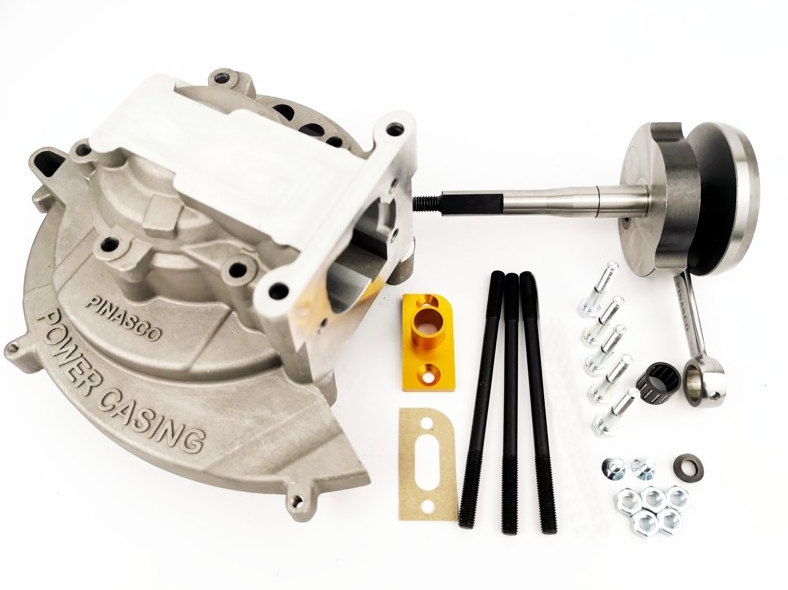 Kit carter motore Pinasco Master 46x46 + albero motore spinotto 12 Piaggio Ciao Si Bravo