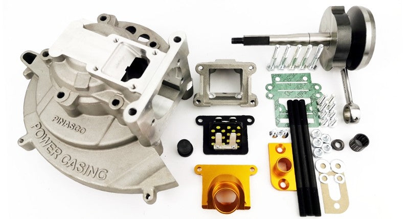 Kit carter motore lamellare Pinasco Slave + albero motore spinotto 12 43x43