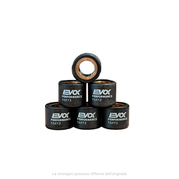 Kit 6 rulli variatore Evok 16x13 3,75 grammi Ciclomotori Piaggio Ciao SI Bravo - Scooter